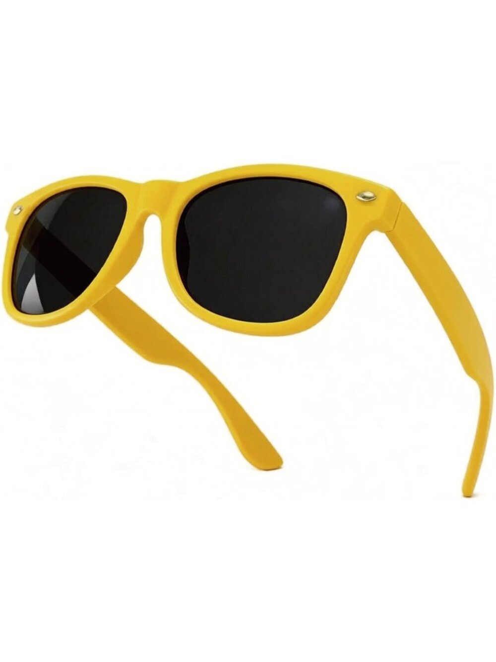 Women's Yellow Trendy Rectangle Sun Glasses Classic Designer Shade UV Protection